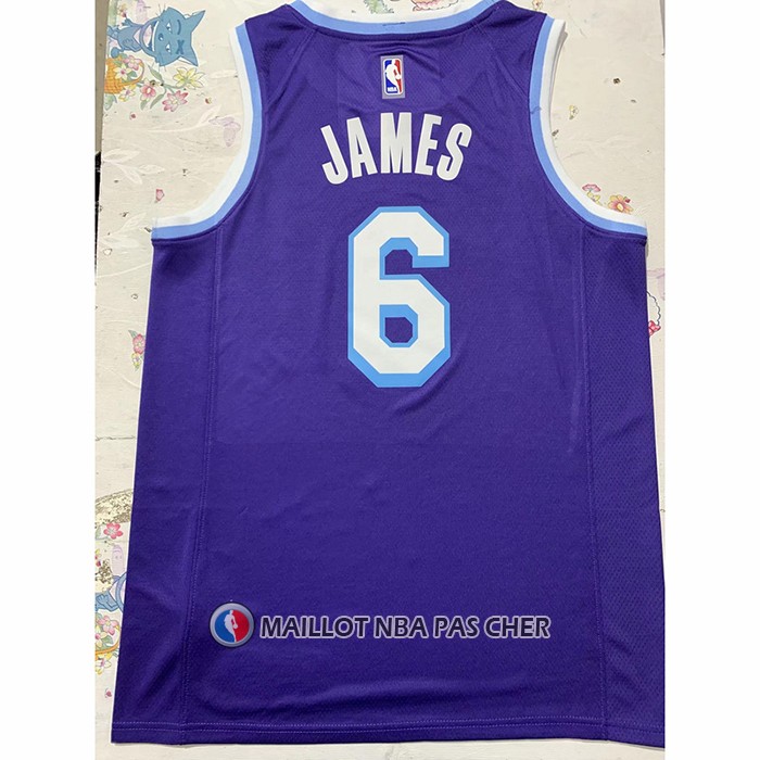 Maillot Los Angeles Lakers LeBron James NO 6 Ville 2021-22 Volet